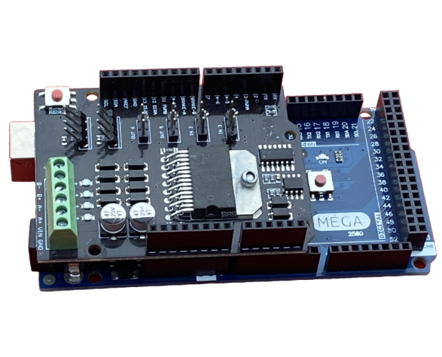 Model: JTEDCC-MEGA. A fully functional DCC-EX based DCC basestation controller for Tinkerer/Engineer level use.