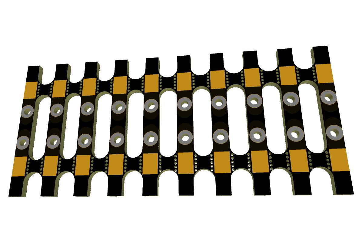 Model: JTETT1-HO. Track tie / power feeder boards for HO scale track